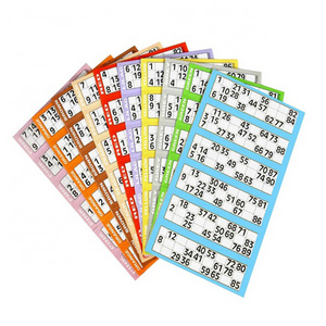 Hot sale Customized Bingo Cards Lottery Scratch Tickets Factory Supply