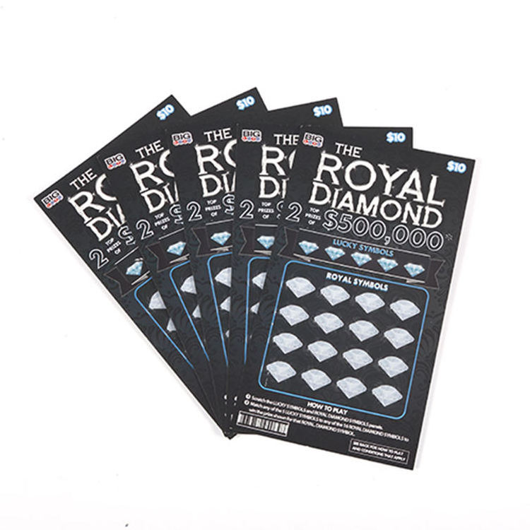 2022 New Product For Wholesale Custom Paper Card Scratch Off Lottery Tickets