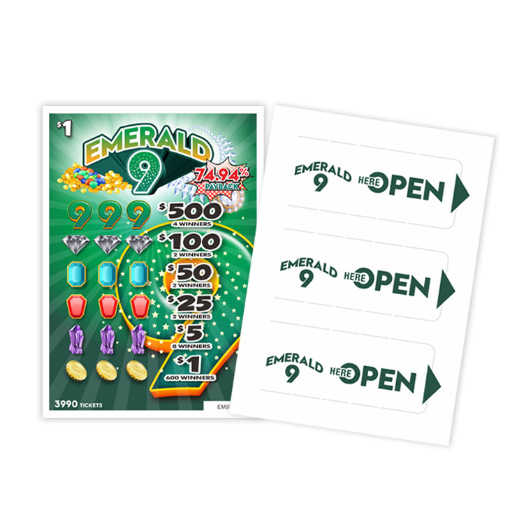 Wholesale High Quality Custom Scratch Off Lottery Tickets Pull Tabs Tickets Pull Tabs