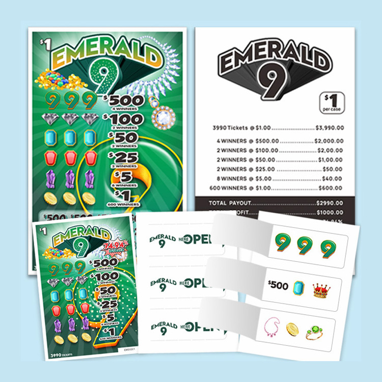 Wholesale High Quality Custom Scratch Off Lottery Tickets Pull Tabs Tickets Pull Tabs