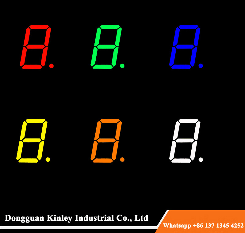 White light 1 inch 25.4 mm 7-segment single digit led display or tube numeric led display