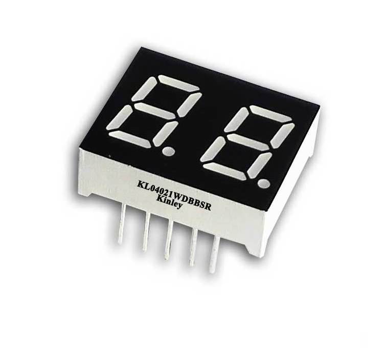 LED 0.4 Inch dual 2 digits 7 segment number display pure green