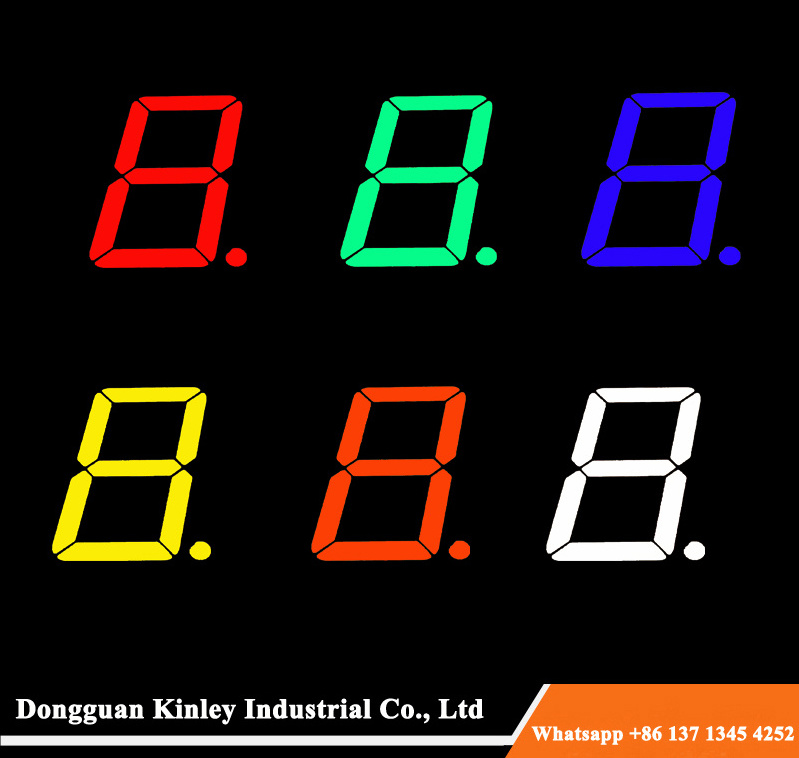 2.3 inch Dual color 7 segment led Display 1 digit orange and super green