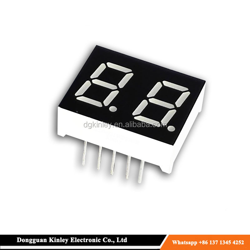 LED 0.4 Inch dual 2 digits 7 segment number display pure green