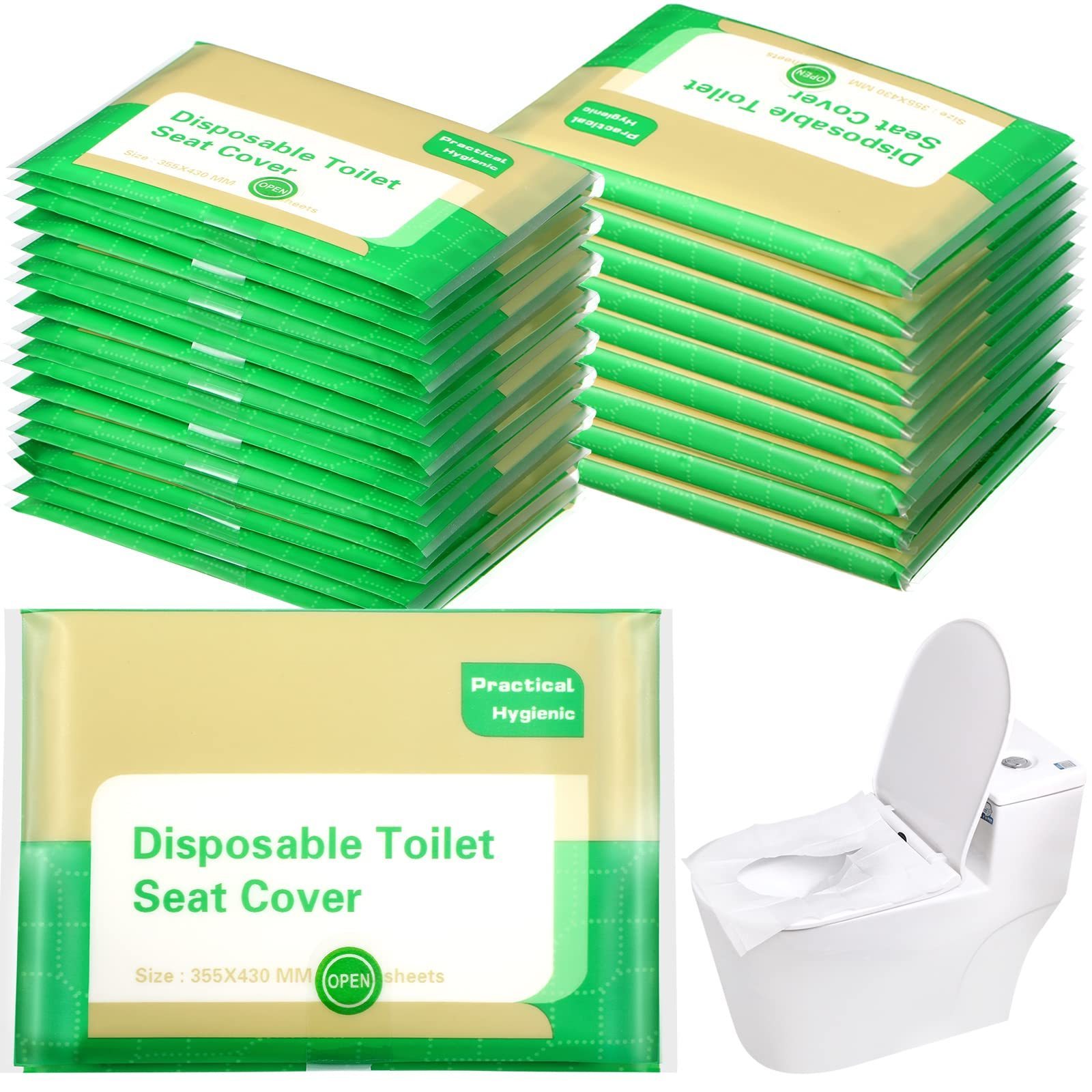 Stock Portable Biodegradable Paper Sanitary Flushable Travel WC Disposable Toilet Seat Covers for Adult and Kids Potty Training