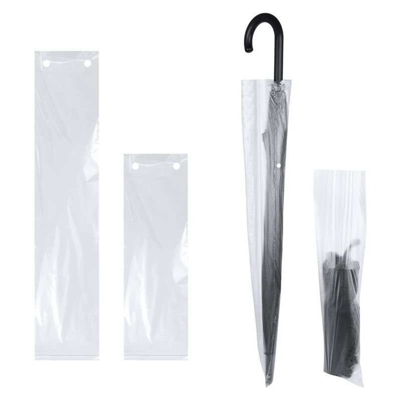 100 Pcs Clear Plastic Umbrella Rain Bags Wet Umbrella Bags Holder Disposable Waterproof Umbrella Cover