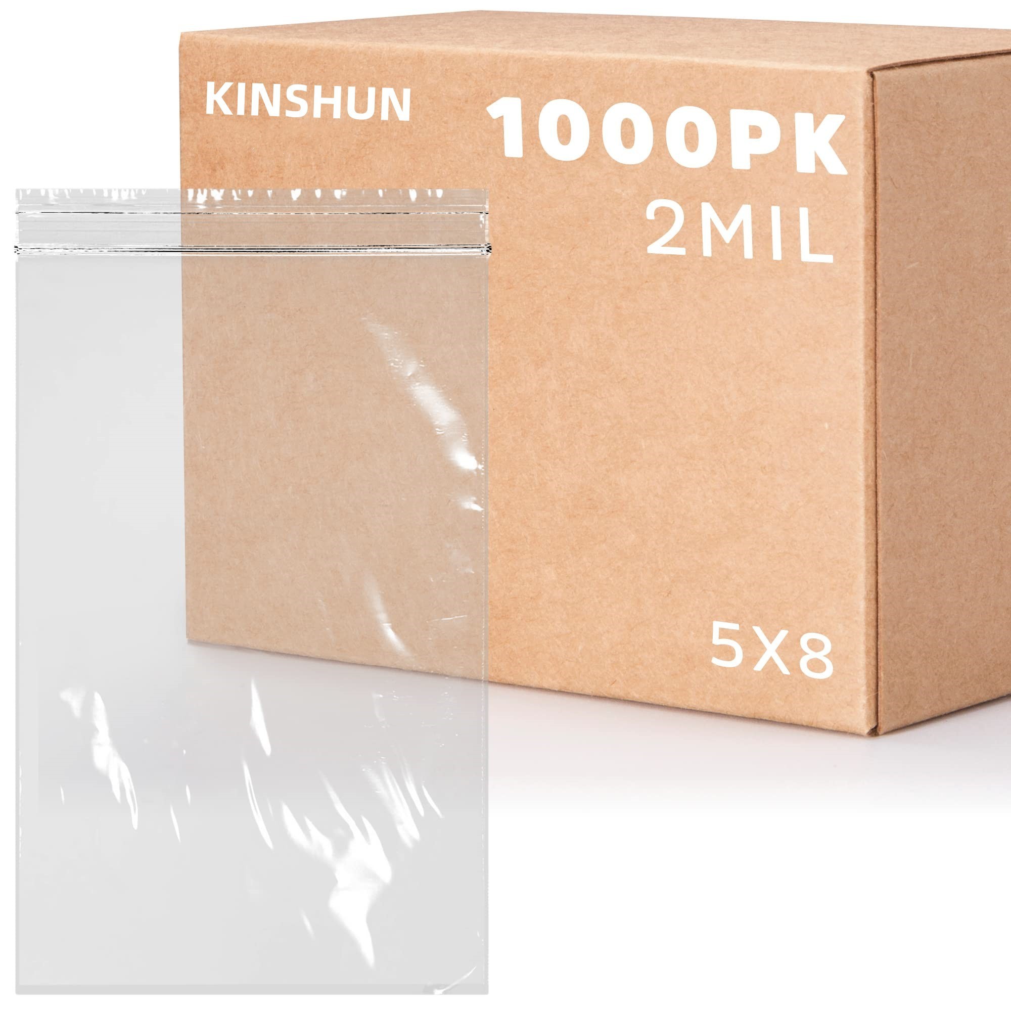 ODM Clear 2 mil Thick Strong Durable Poly Baggies Plastic RECLOSABLE Zip Bags with Resealable Zip Top Lock for Storage Packaging