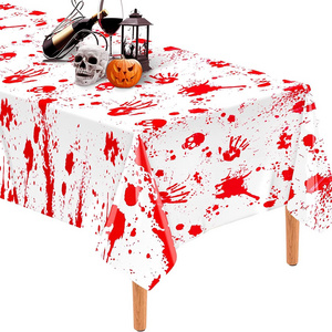 Halloween Decorations Bloody Zombie Table Cover Scary Tablecloth for Halloween