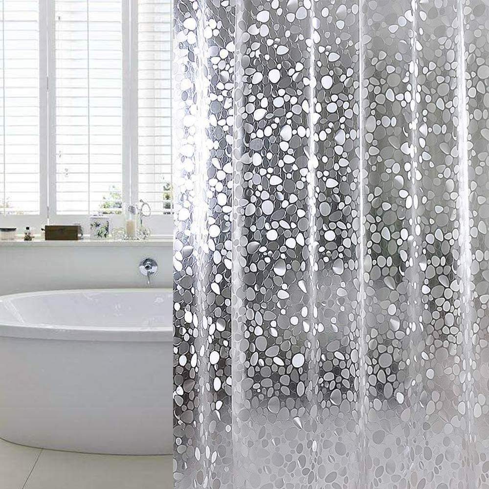 Wholesale PEVA 8G Bathroom Shower Curtain Liner Clear Heavy Duty Waterproof Shower Curtain Liner