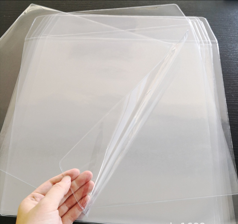 Resealable outer Bag Cover for 12'' LP Vinyl Records Clear PVC Record Outer Sleeve with Flap PVC Record Protective Sleeves