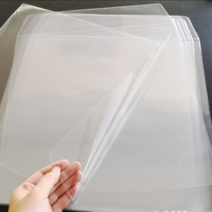 Resealable outer Bag Cover for 12'' LP Vinyl Records Clear PVC Record Outer Sleeve with Flap PVC Record Protective Sleeves