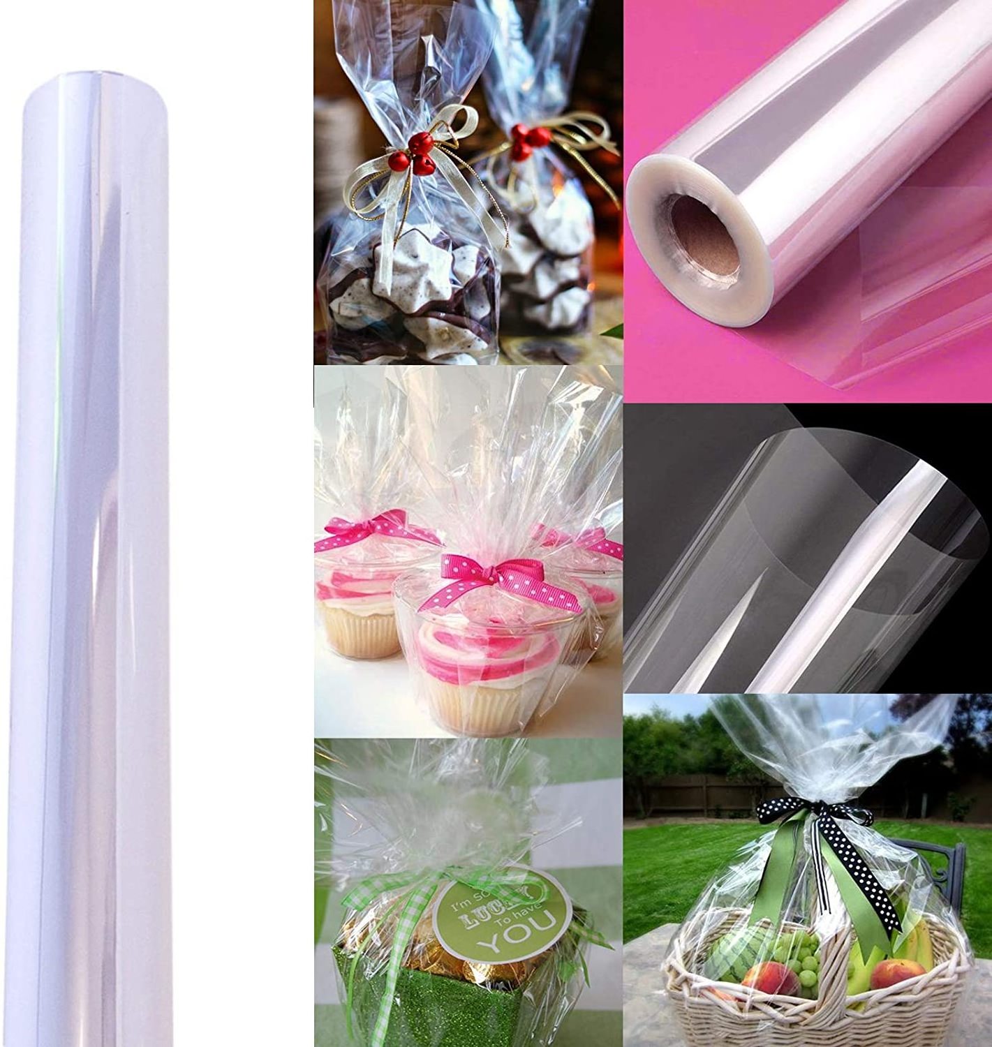 Transparent Clear Cellophane Paper Wrap Roll OPP PP Plastic Film Packaging for Flowers Bopp Material for High Transparency