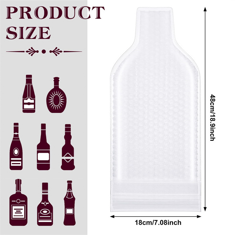 OEM Protector Leak Proof Sleeve Case Safety Bottle Cover Travel Reusable Wine Bags for Travel Airplane Car