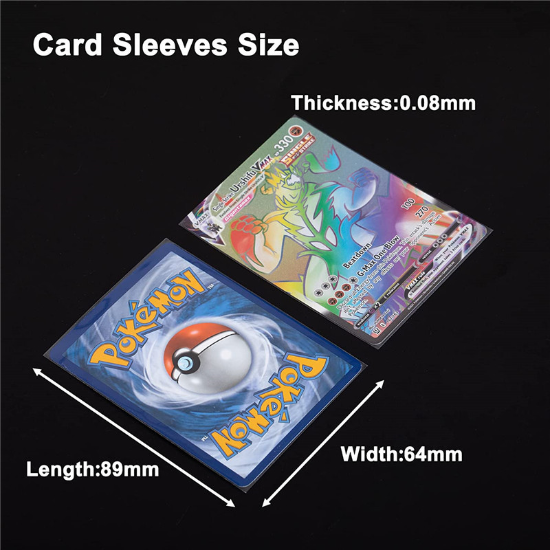 Standard Size Clear Plastic Trading Card Protector Sleeves Custom Logo Heat Seal Penny Outer Sleeves for Packing and Shipping