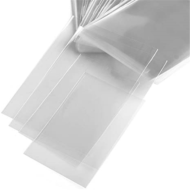 Standard Size Clear Plastic Trading Card Protector Sleeves Custom Logo Heat Seal Penny Outer Sleeves for Packing and Shipping