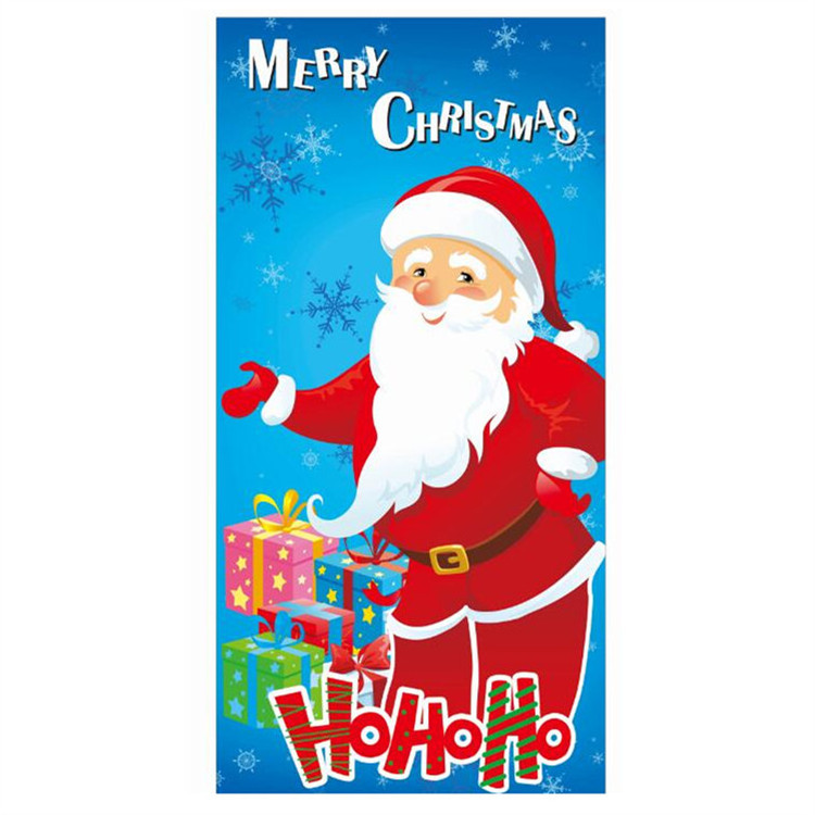 Gingerbread House Door Cover Party Accessory Happy Christmas Printed Plastic Door Cover for Christmas Party