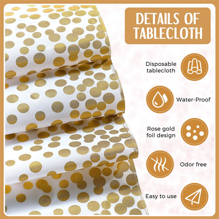 Factory Wedding Tablecloths Set Satin Table Runner Disposable Plastic Tablecloths Rectangle Table Cloths for Party Birthday