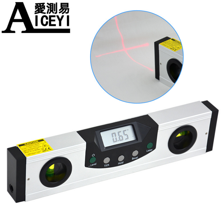 225mm 9inch Portable Digital Laser Spirit Level  Ruler 360 Angle Measuring Gauge Digital Protractor Meter