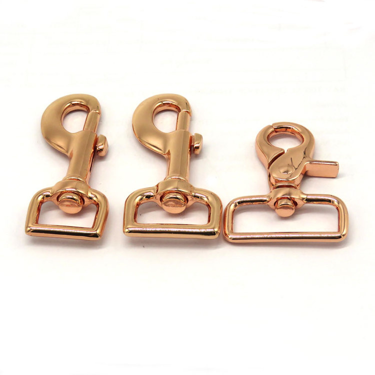 Bag Strap Hardware 3/8 Swivel Snap Hook Clasp Custom Push Gate Lobster Clasps Gold Metal Swivel Hooks for Handbag Leather Craft