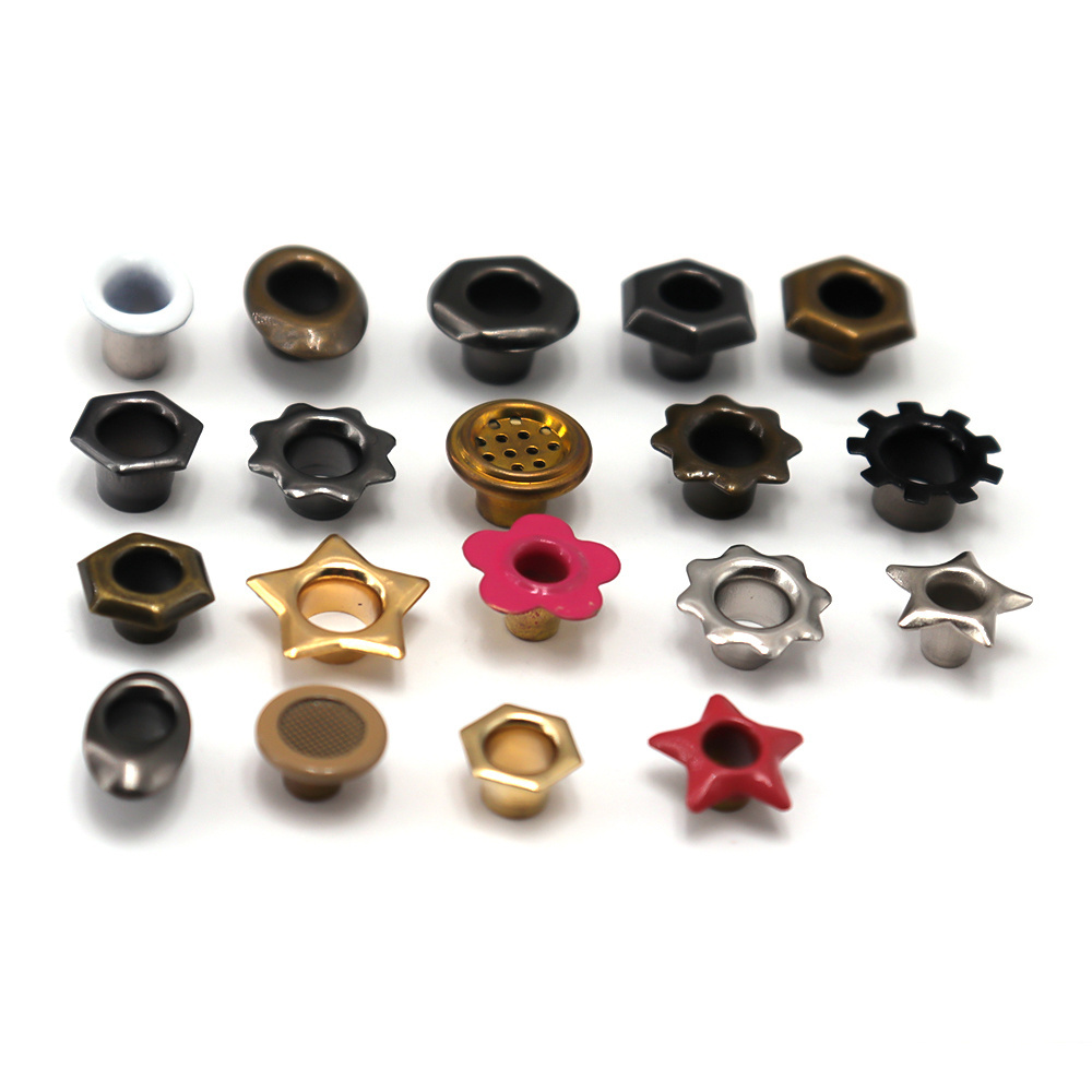 Customized multiple sizes metal grommet eyelet stainless steel iron brass eyelet