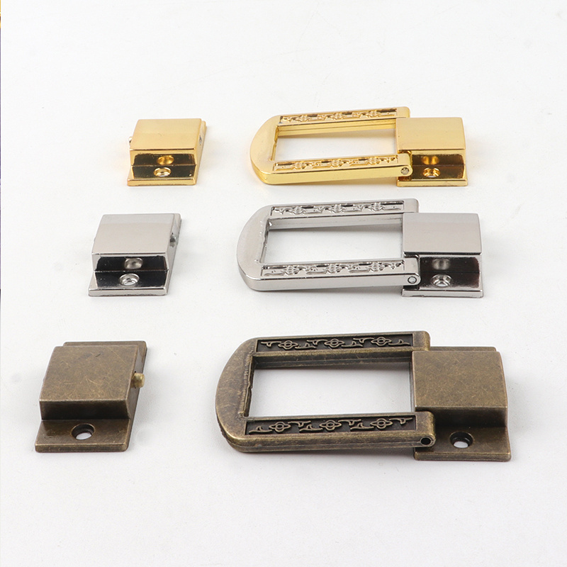 High quality wood box metal lock Catch Latches Buckle small wooden box lock for Jewelry Box and bag lock buckle