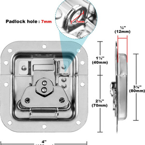 Semetall Spring Loaded Recessed Latch 2 Pack Heavy Duty 10 Hole Medium Butterfly Twist Latch Replacement for Road Flight Case