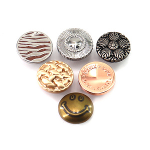 Custom logo And size gold coat blazer zinc alloy sew on vintage metal shank buttons for coat