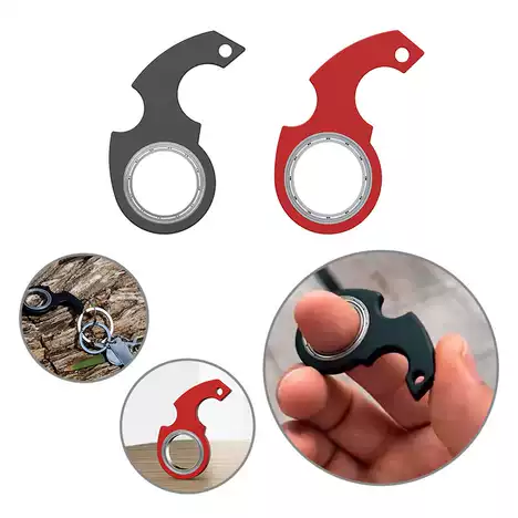 Anxiety Relief Keychain Spinner Karambit Spinner Ninja Keychain Spinner for Keys Zinc Alloy Funny Fidget Plastic Free Silicone