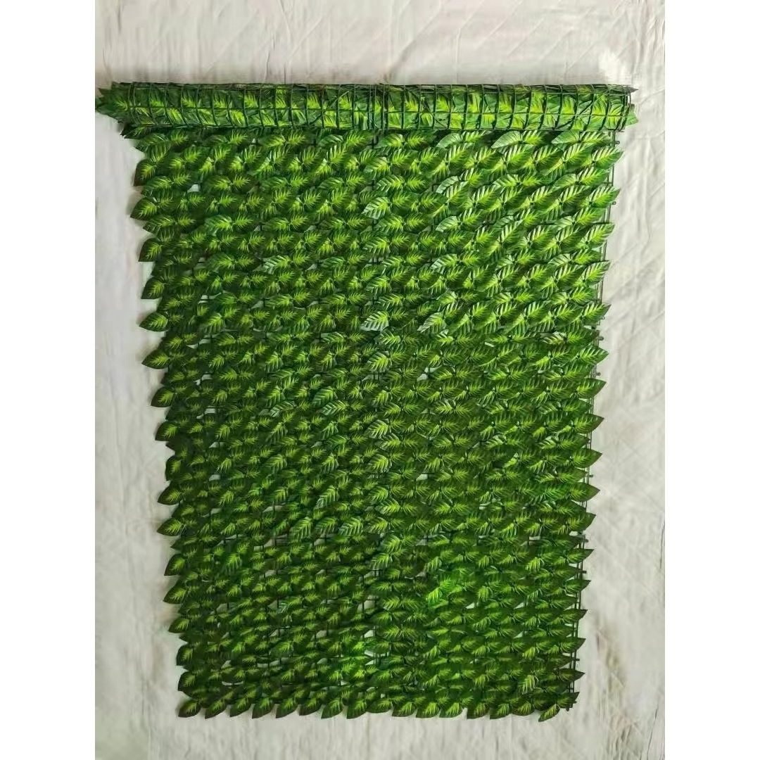 Factory Supply 1x3m Faux Ivy Privacy Fence Artificial Hedge Fence Green Leaf Artificial Leaf Fence Grass Wall