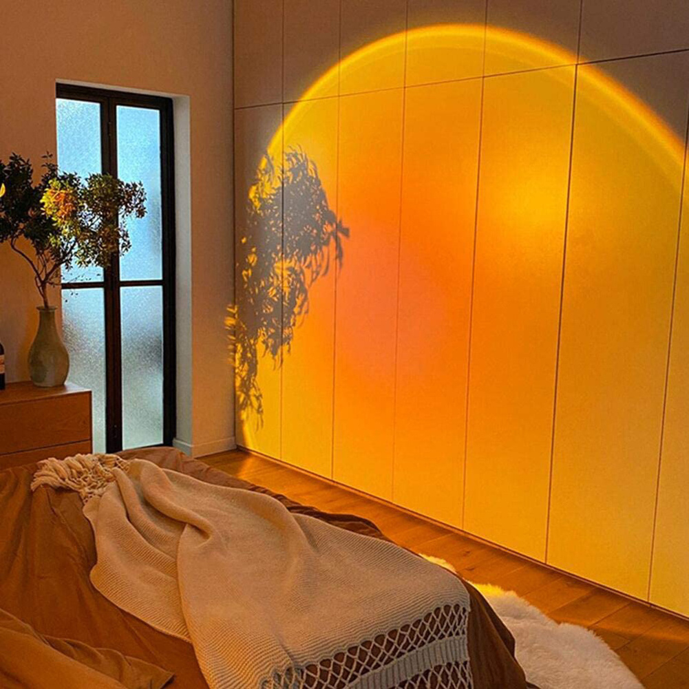 Sunset Lamp Projector Romantic Visual Tiktok Led Night Light USB Modern Night Light for Home Party Living Room Bedroom