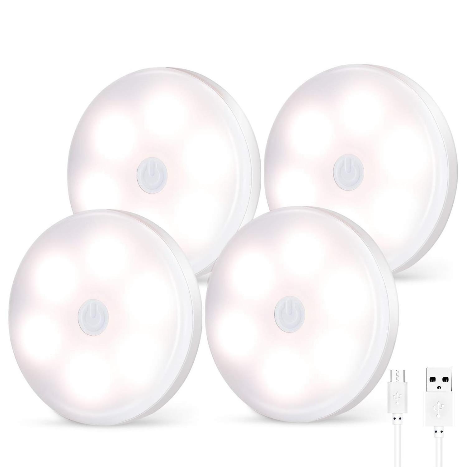 New 2020 Unique Product Led Wireless Puck Light Rechargeable Remote Control Furniture Cabinet Puck Light