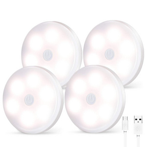 New 2020 Unique Product Led Wireless Puck Light Rechargeable Remote Control Furniture Cabinet Puck Light