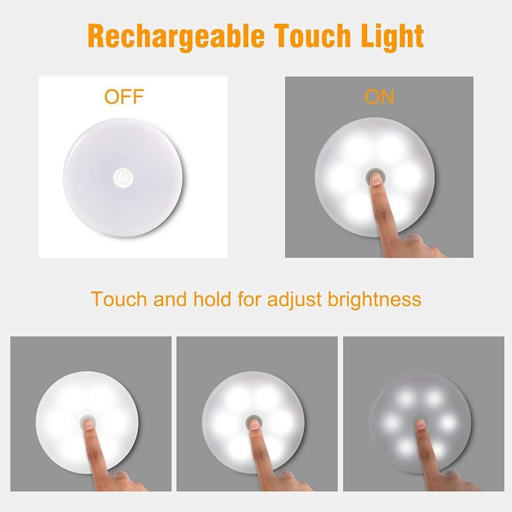 New 2020 Unique Product Led Wireless Puck Light Rechargeable Remote Control Furniture Cabinet Puck Light