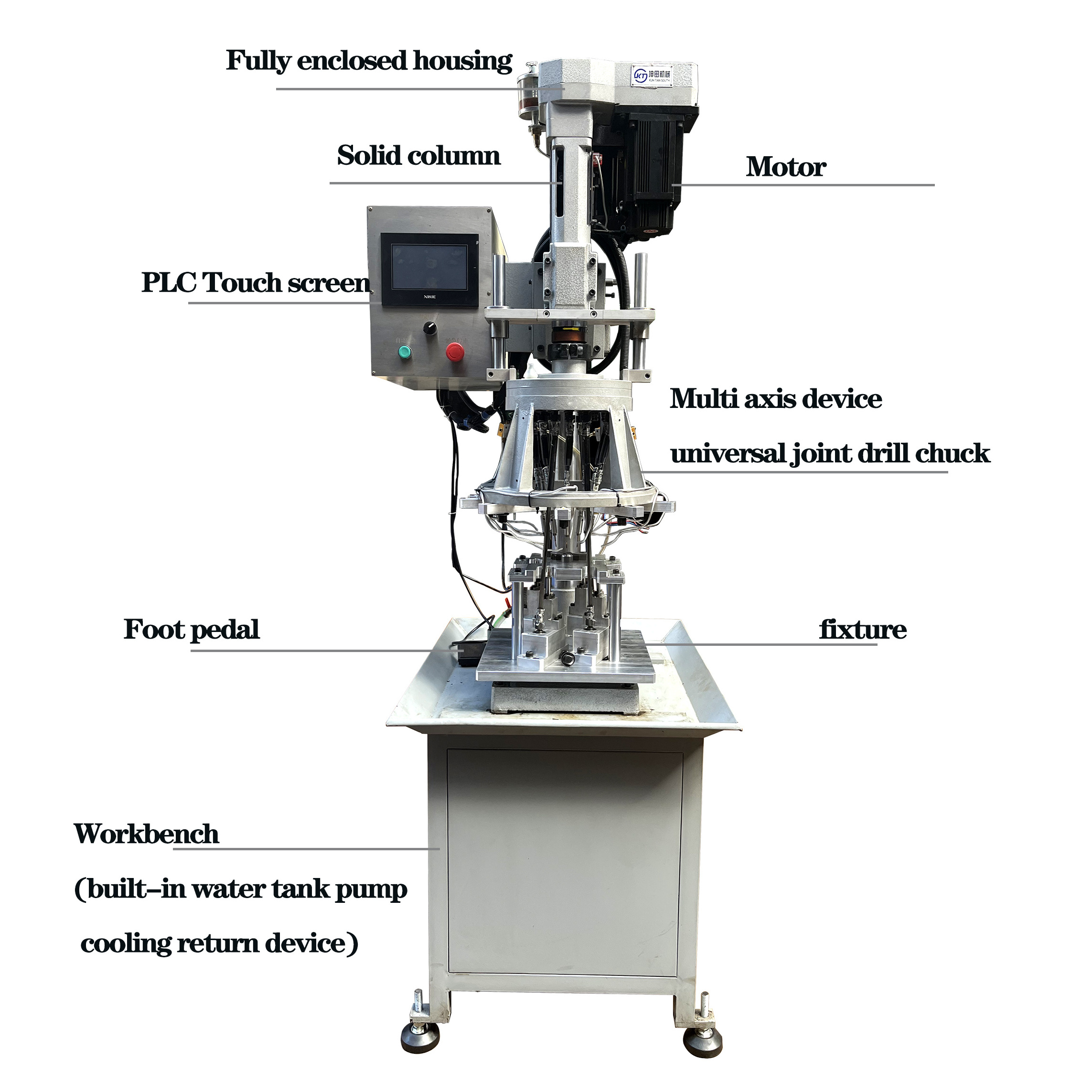 Industrial portable pneumatic double spindle multiple fully multi spindle cnc tapping machine automatic drill tapping machine