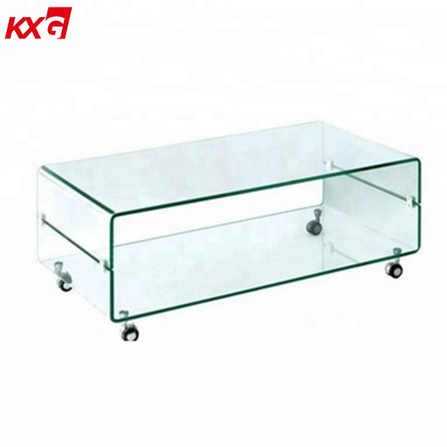 Low iron glass toughened table top design u shape bent glass curved glass factory price