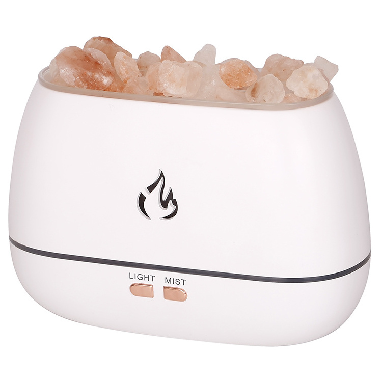 2023 New Style Essential Oil Cooling Mist Salt Stone Humidifier Salt Stone Aroma Diffuser Flame Diffuser Salt Stone for Hotel