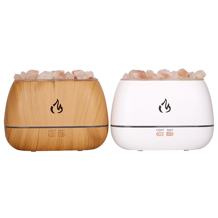 2023 New Style Essential Oil Cooling Mist Salt Stone Humidifier Salt Stone Aroma Diffuser Flame Diffuser Salt Stone for Hotel