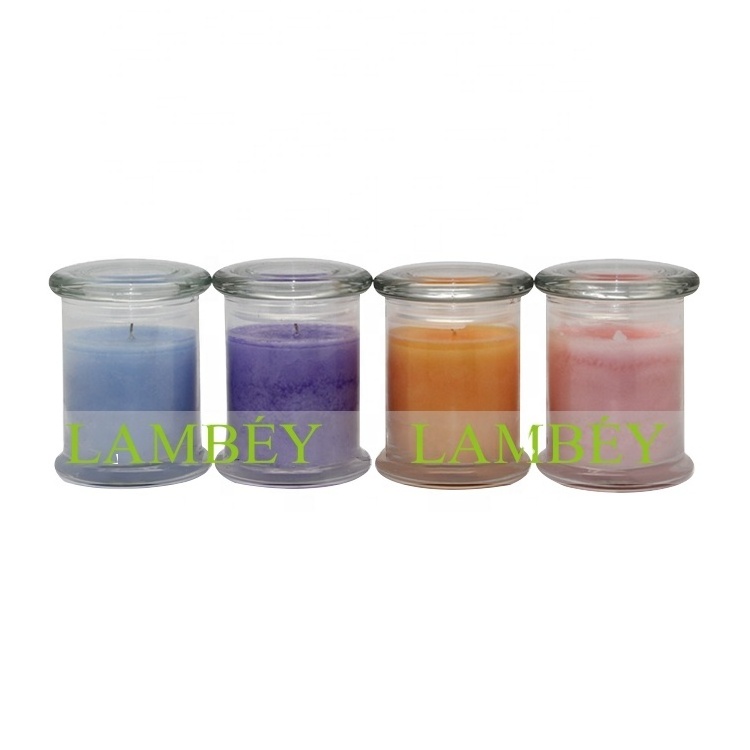 home Decoration Birthday Wedding Gift set Handmade flameless soy wax glass scented  Candle