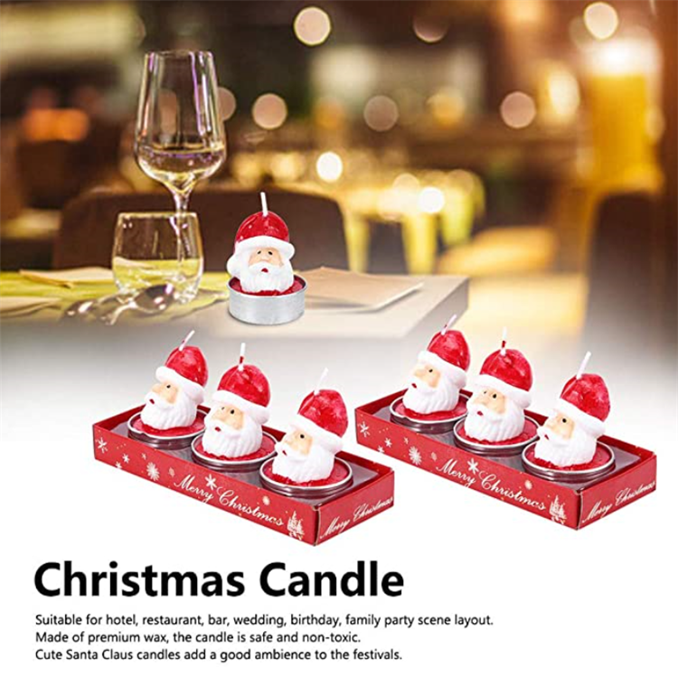 Lambey Decoration Gifts Santa Claus Christmas Tree Velas Para Decoracion Christmas Candles Scented Candle With Box