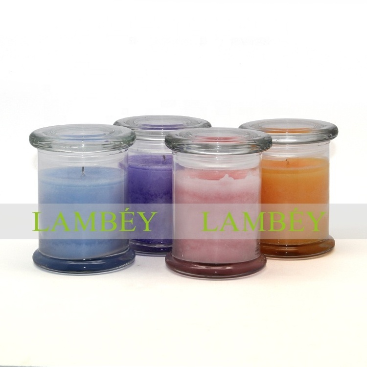 home Decoration Birthday Wedding Gift set Handmade flameless soy wax glass scented  Candle