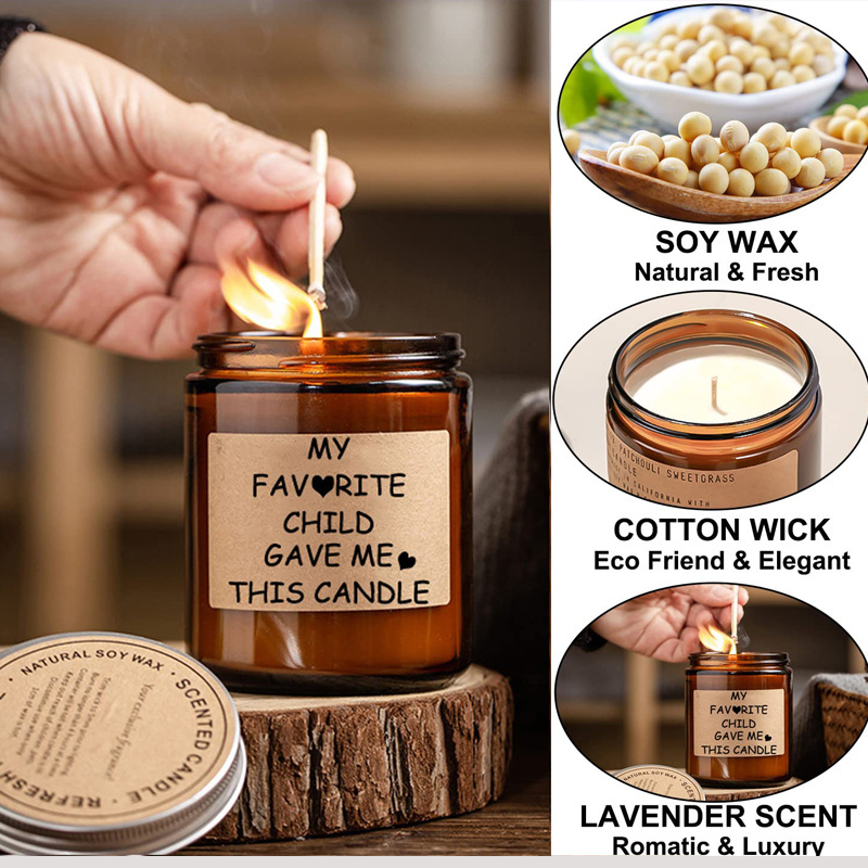 Hot Selling Mothers Day Gifts 7oz 3.5oz Luxury Aromatherapy Lavender Scented Candle Gift Box Set Mothers Day Gifts