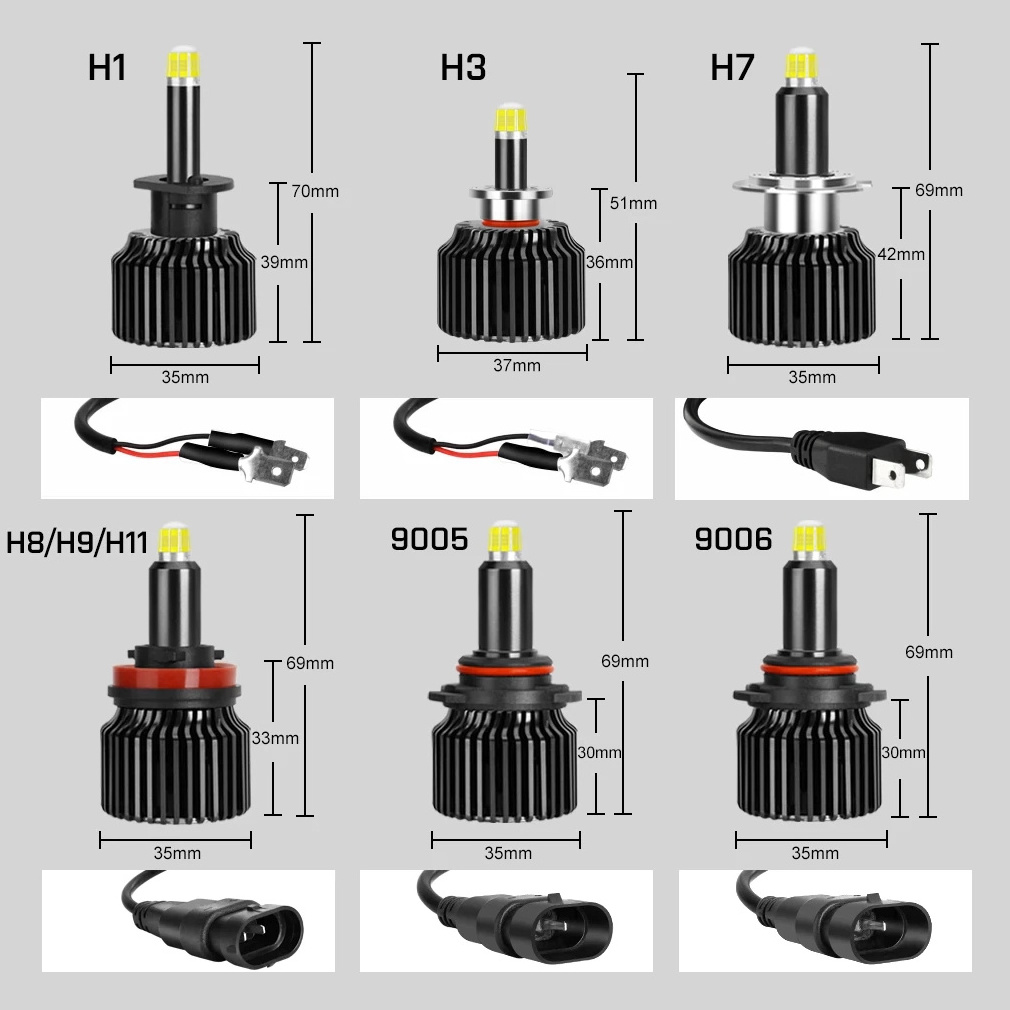 High Power Super Bright low Beam H7 led 360 Degree Led Headlight bulbs H11