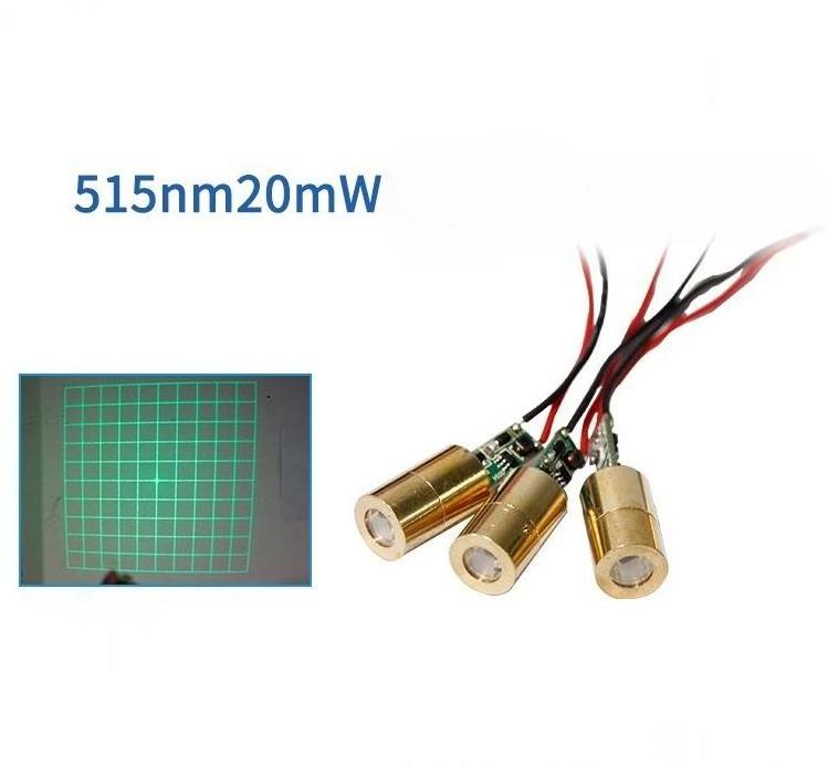 Customizable  OEM 10*10 Grid Shape of Green Light Laser Module 515nm 20mw Laser Light Supplier