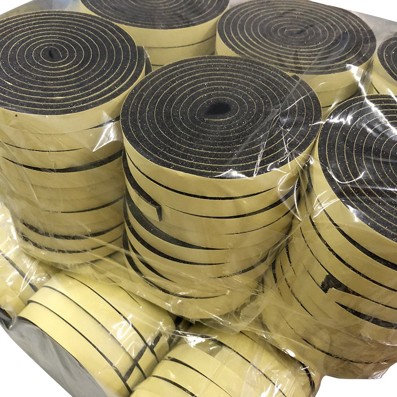 PU soundproof foam door sealing strip self adhesive window sealing strip windproof foam strip