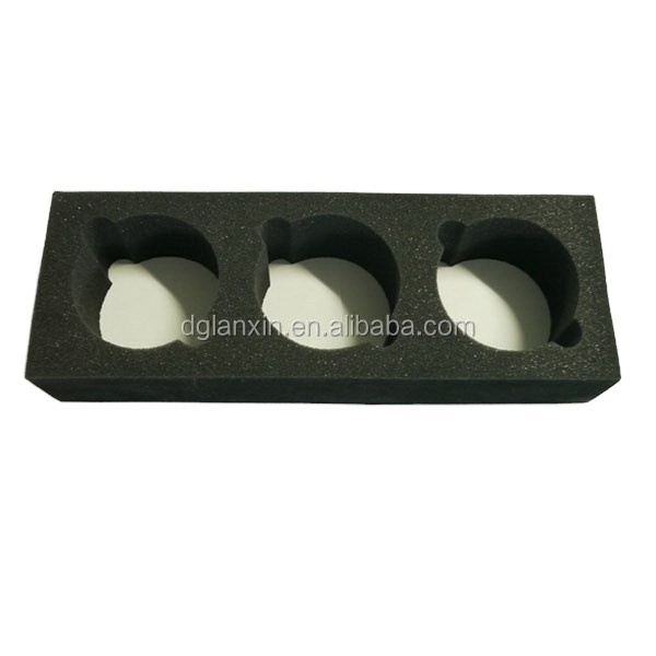 Gray Polyurethane foam cut transport cushioning material shock protection