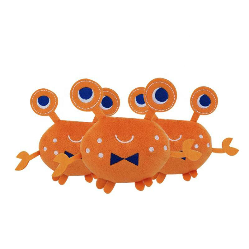 Custom Pet Plush Sound Toy Crab Shape Cat Dog Bite Interactive Toy Plush Toy Design