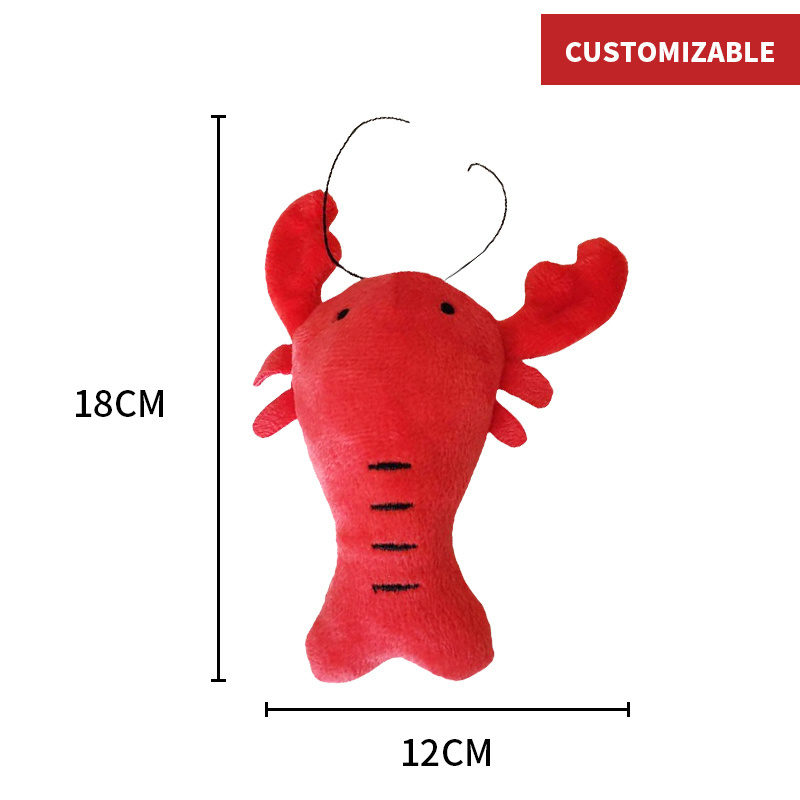 Custom Pet Plush Sound Toy Crab Shape Cat Dog Bite Interactive Toy Plush Toy Design