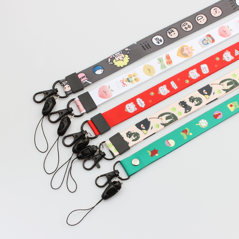 Kawaii Lanyard Custom Polyester Anime Lanyard Neck Strap  Anime Necklace Superhero Keychain Lanyards With Logo Custom