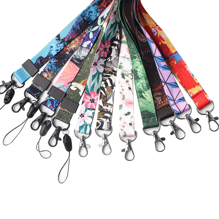 Kawaii Lanyard Custom Polyester Anime Lanyard Neck Strap  Anime Necklace Superhero Keychain Lanyards With Logo Custom