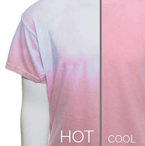 Lower moq  color changed hypercolor heat changing thermochromic unisex t shirt